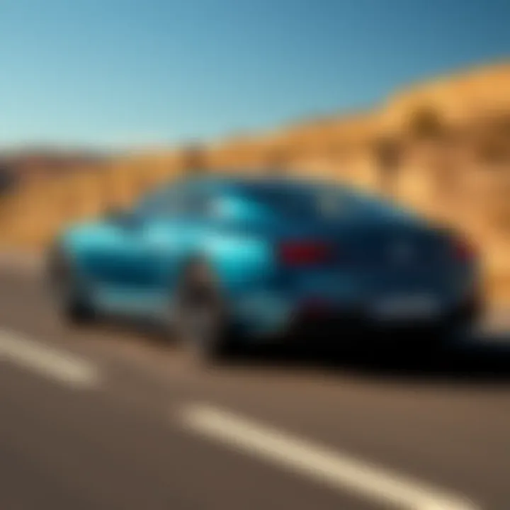 Dynamic action shot of the Continental GTC Speed in motion on the road