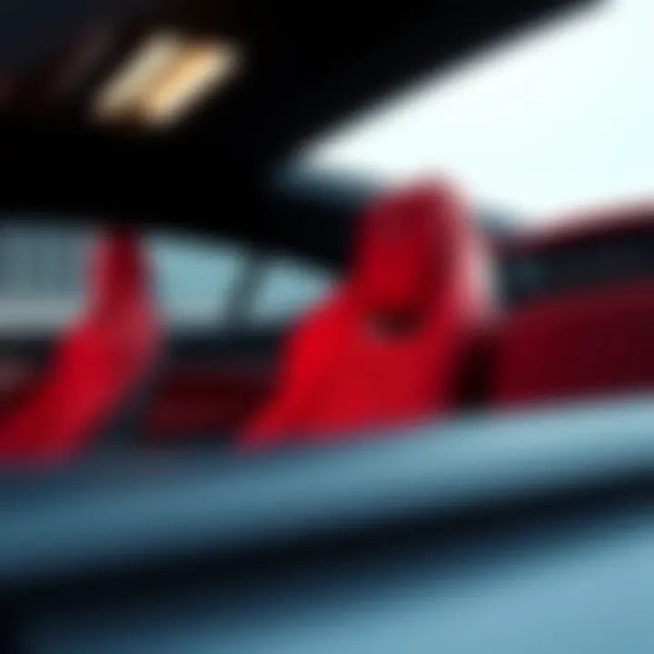 Close-up of the Continental GTC Speed's luxury interior featuring premium materials