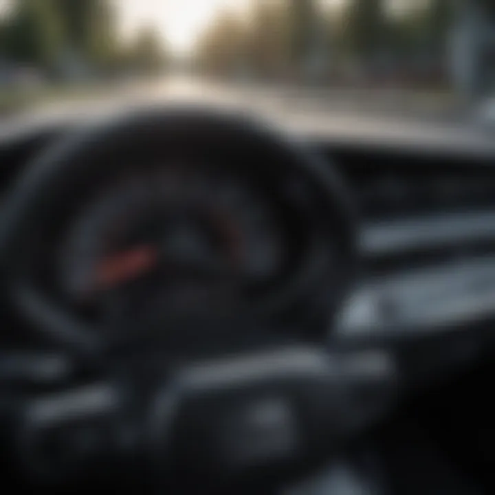 Dashboard display of a new budget car