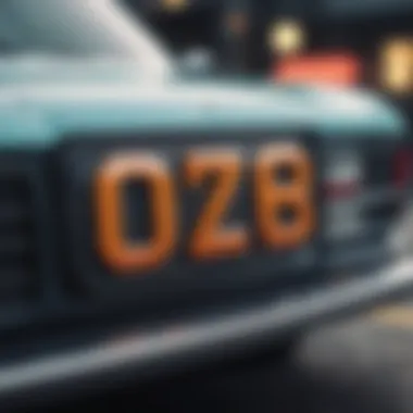 Understanding the VIN Plate A detailed view of a Vehicle Identification Number (VIN) plate on a car
