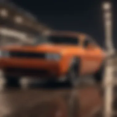Dodge Challenger SXT in Action Dodge Challenger SXT in action on a racetrack