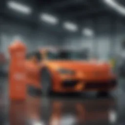 A collection of high-quality car washing detergents in vibrant packaging