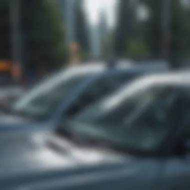 Different types of windshield wipers displayed