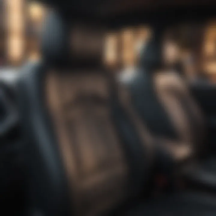 Comfortable leather seat cover fitted perfectly in a car seat