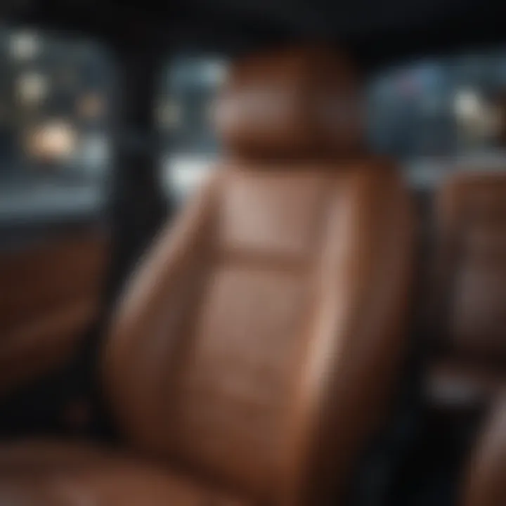 Durable leather seat cover showcasing resistance to wear and tear