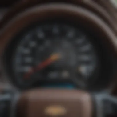 Dashboard of a Chevrolet Tahoe showing fuel economy stats