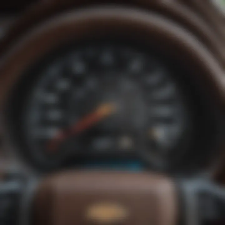 Dashboard of a Chevrolet Tahoe showing fuel economy stats