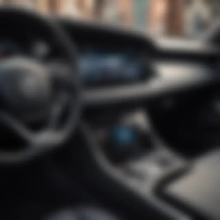 Interior dashboard showcasing advanced technology of a hybrid vehicle