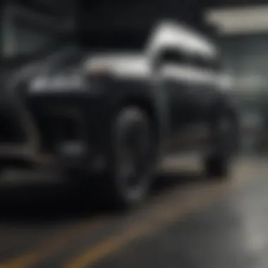 Performance Powerhouse: Engine of the Black Lexus LX Powerful engine of the Black Lexus LX demonstrating its performance capabilities.