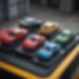 Overview of different types of car luggage toppers displayed on a vehicle roof
