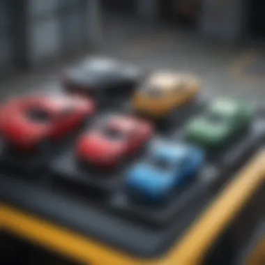 Overview of different types of car luggage toppers displayed on a vehicle roof