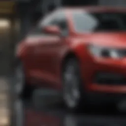 Elegant design of a Chevy 4-door vehicle showcasing its sleek lines.