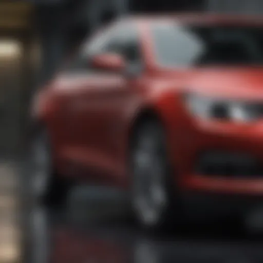 Elegant design of a Chevy 4-door vehicle showcasing its sleek lines.