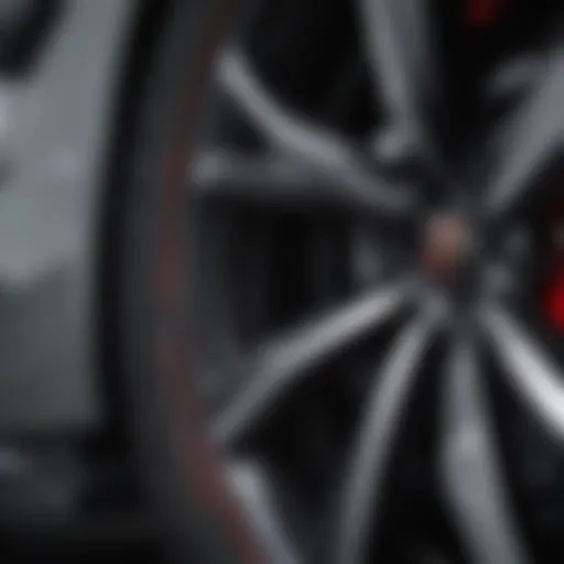 Close-up view of Chevy Silverado Redline rims showcasing intricate designs