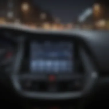 Infotainment System Overview A close-up of the Nissan Sentra's dashboard displaying the infotainment system.