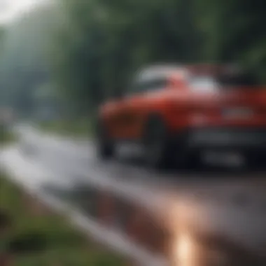 Crossovers in Action: Embracing Versatility on the Road A dynamic image of crossovers on a scenic road