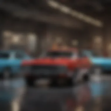 Diverse Range of Dodge Models on Display Dodge lineup featuring various models in a striking display