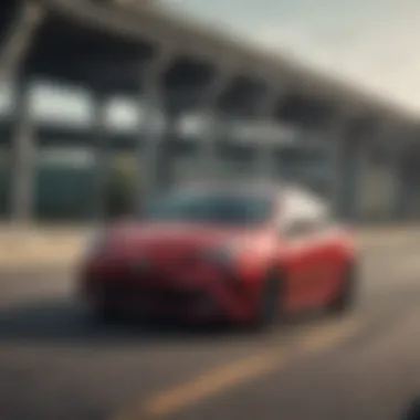 Highway Performance of the 2020 Toyota Prius 2020 Toyota Prius driving on a highway demonstrating performance
