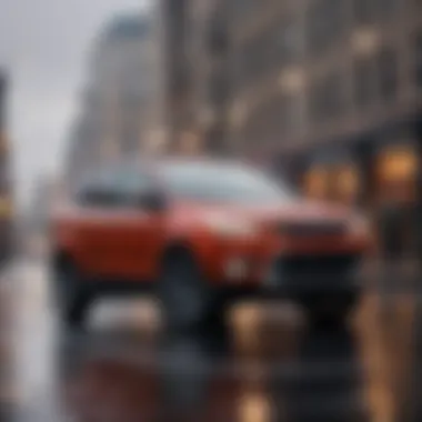Performance of the Ford Escape Limited Edition on the Road Ford Escape Limited Edition on the road demonstrating its performance