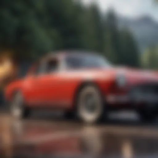 Classic car with a vintage feel showcasing its bodywork