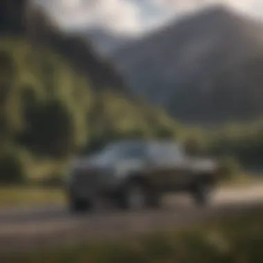 GMC Sierra Denali Against a Picturesque Backdrop GMC Sierra Denali parked against scenic background