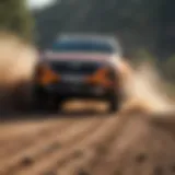 Hyundai Santa Fe showcasing its ground clearance in an off-road setting