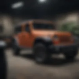 Luxurious interior of a high-end Jeep model showcasing premium materials and technology.