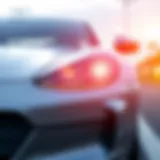 Hourly Car Insurance Overview Illustration of a car with hourly insurance symbols