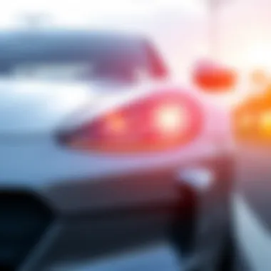 Hourly Car Insurance Overview Illustration of a car with hourly insurance symbols