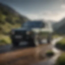 Elegant design of a three-row Land Rover model