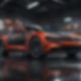 Cutting-edge automotive technology dashboard