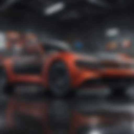 Cutting-edge automotive technology dashboard