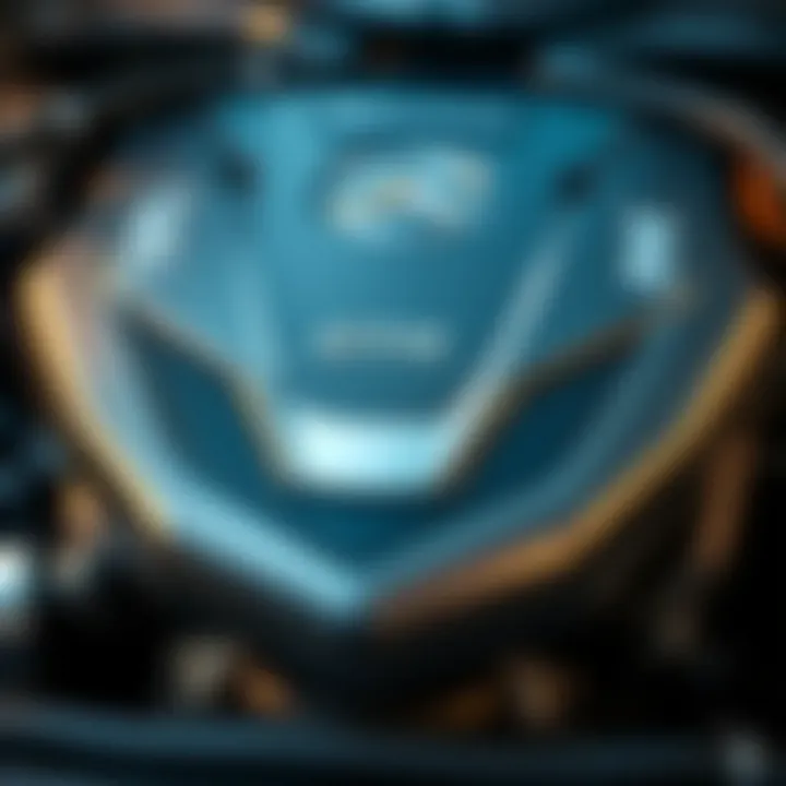 Power Unleashed: The Heart of the Mercedes-Benz GTR Close-up of the Mercedes-Benz GTR's high-performance engine.