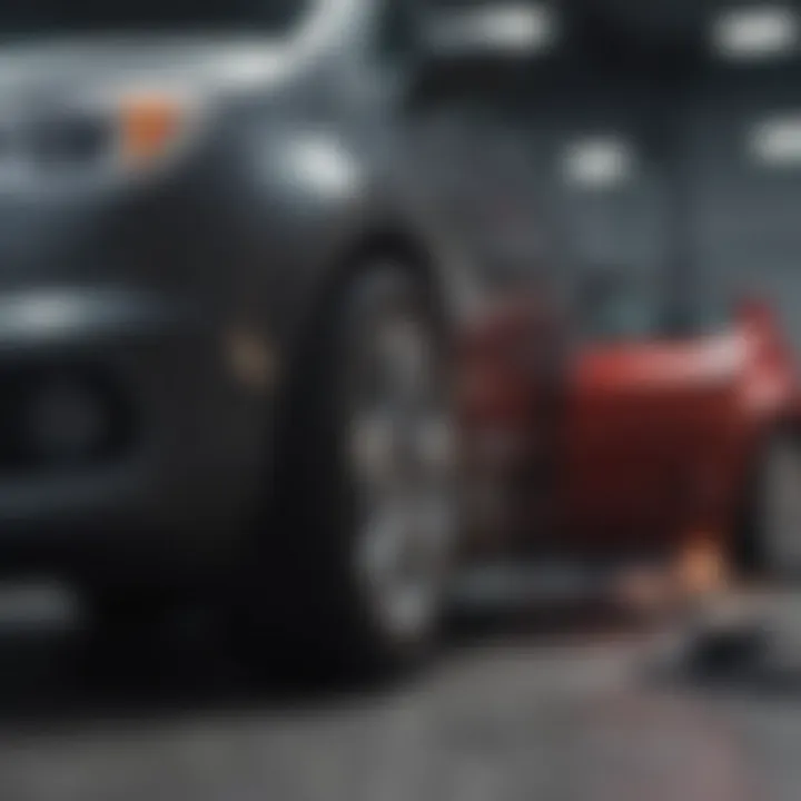 A plug-in car jumper in use during a vehicle maintenance session