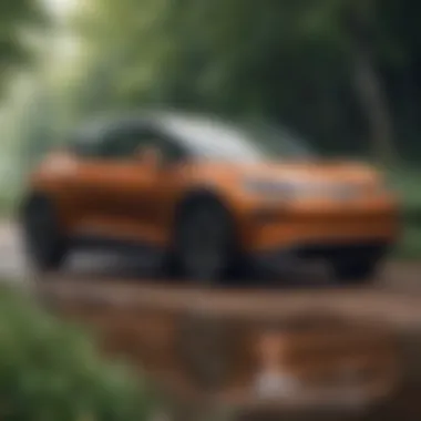 Nature and Environmental Impact of EVs Environmental benefits of electric vehicles depicted through nature