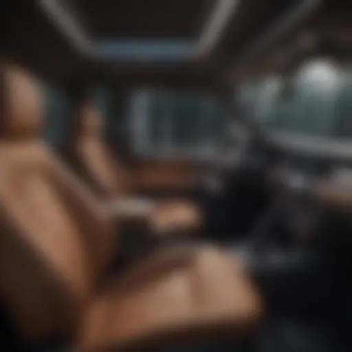 Interior view of a spacious SUV cabin without a third row