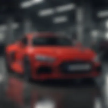 Engineering Performance in Motion Dynamic Audi vehicle in motion emphasizing performance engineering