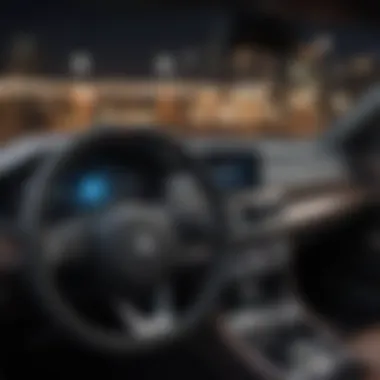 Dashboard of a luxury vehicle with advanced technology