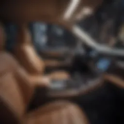 Luxurious interior of a high-end SUV showcasing premium materials