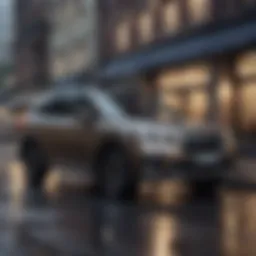 Sleek Subaru SUV parked in an urban setting