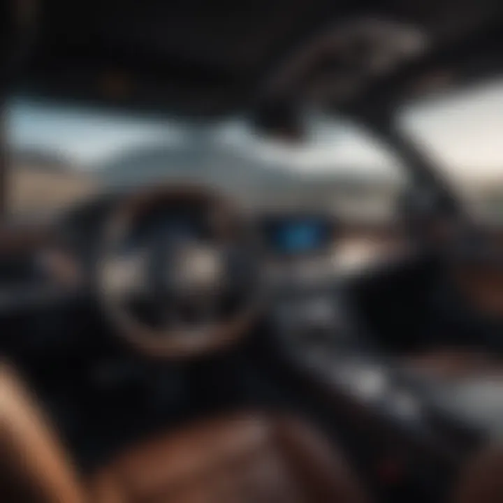 Luxurious vehicle interior showcasing cutting-edge technology