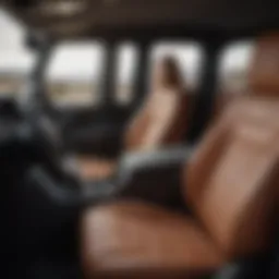 Interior view showcasing spacious seating arrangement in Jeep Gladiator