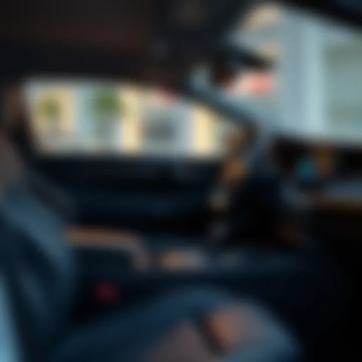 Interior view highlighting the advanced technology features of the Kia X Line