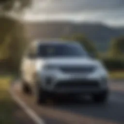 A sleek exterior view of the Land Rover Discovery SUV showcasing its modern design.