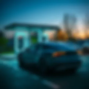 Charging station showcasing advanced technology