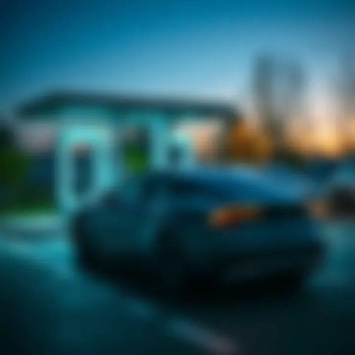 Charging station showcasing advanced technology