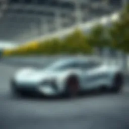 Futuristic electric car design