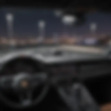 Dashboard of the Porsche CC highlighting advanced technological features