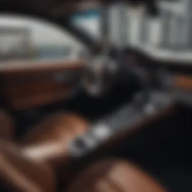Interior of the Porsche CC showcasing luxury materials and design