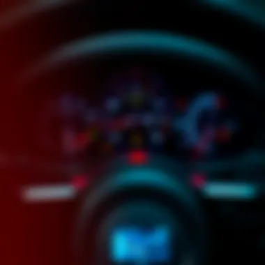 High-performance dashboard of a Porsche hybrid